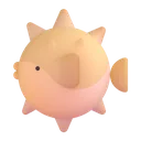 A round, friendly pufferfish